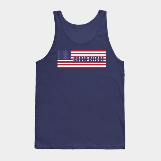 Connecticut State in American Flag Tank Top by aybe7elf